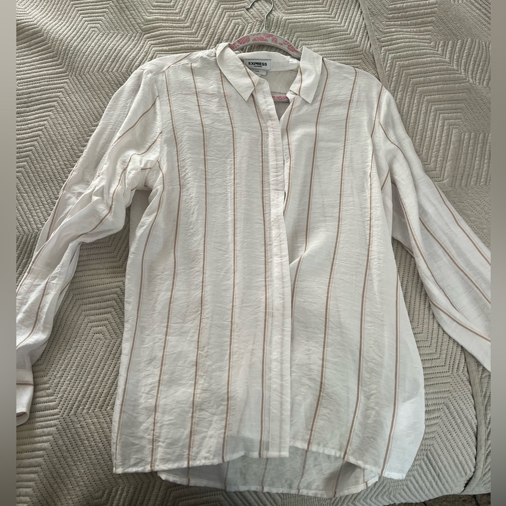 Express Portifino Striped Button Down